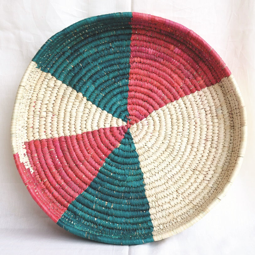 Patterned and Round Woven Fruit and Bread Basket | KalaGhar