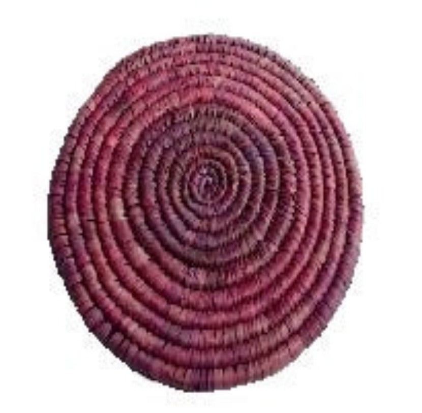 Handwoven Placemats In Maroon Set Of 2