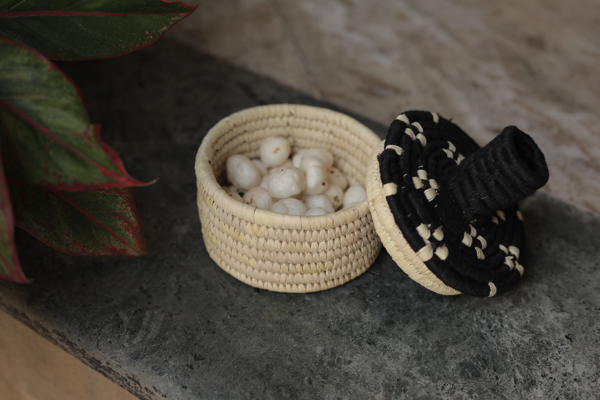 Handwoven Yin & Yang Set of 3 Storage Baskets