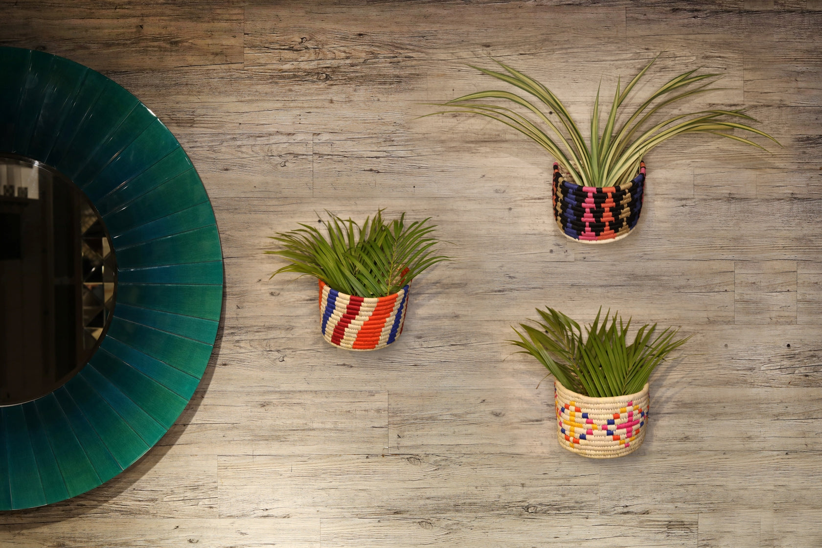 handwoven sabai grass planters