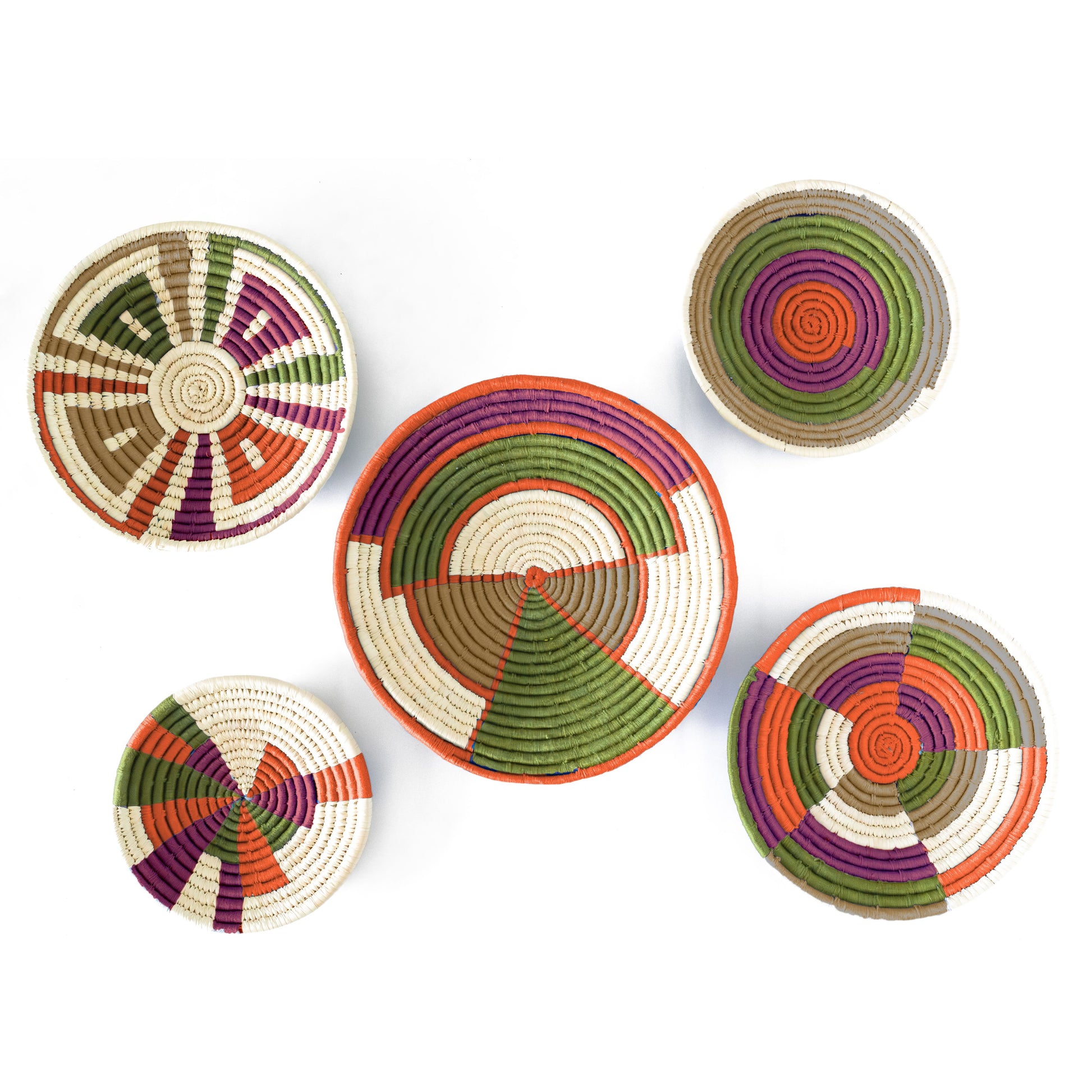 wall-basket-brown-olive-green-orange-purple-home-decor