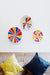 Multi-Coloured Hand Woven Set of 3 Wall Basket - KalaGhar