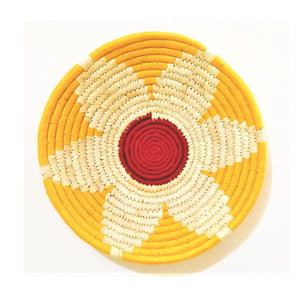 Hand Woven Multicoloured Set of 3 Wall Basket - KalaGhar
