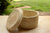 Small Round Woven Storage Box with Lid in Natural | KalaGhar