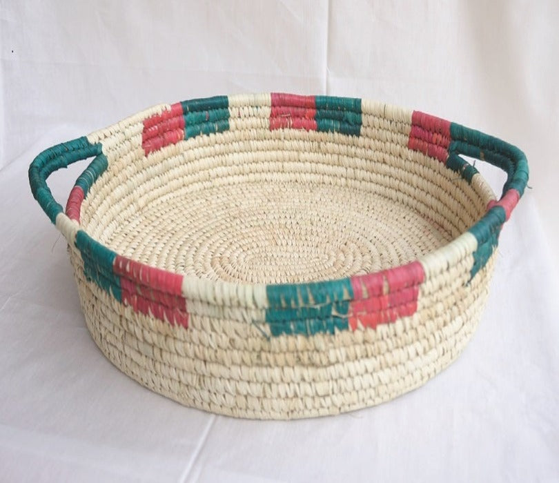 Patterned Handwoven Set Of 2 Fruit And Bread Basket