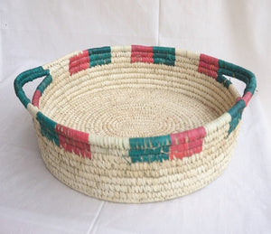 Patterned Woven Fruit and Bread Basket - Set of 2 | KalaGhar