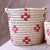 Handwoven Large And Round Patterned Basket