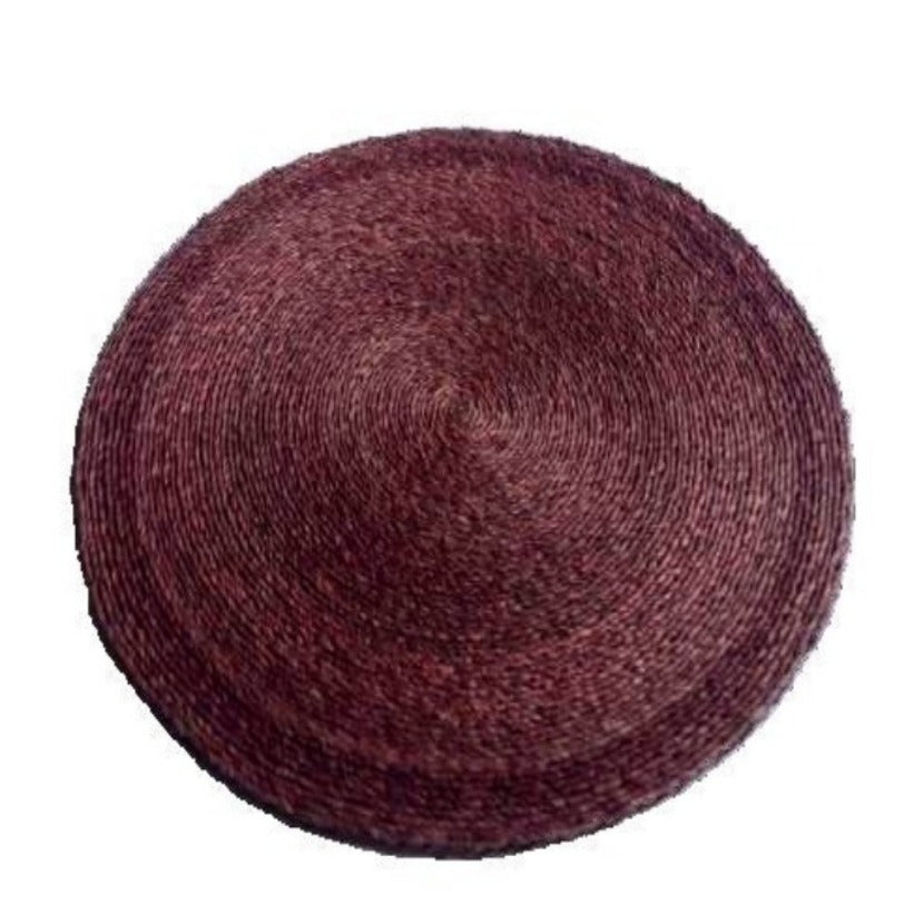 Decorative Woven Placemats in Maroon - Set of 2 - Made with Natural Fibre | KalaGhar