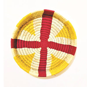 Hand Woven Multicoloured Set of 3 Wall Basket - KalaGhar