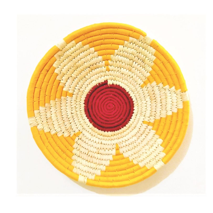 Multicoloured Woven Wall Basket | KalaGhar